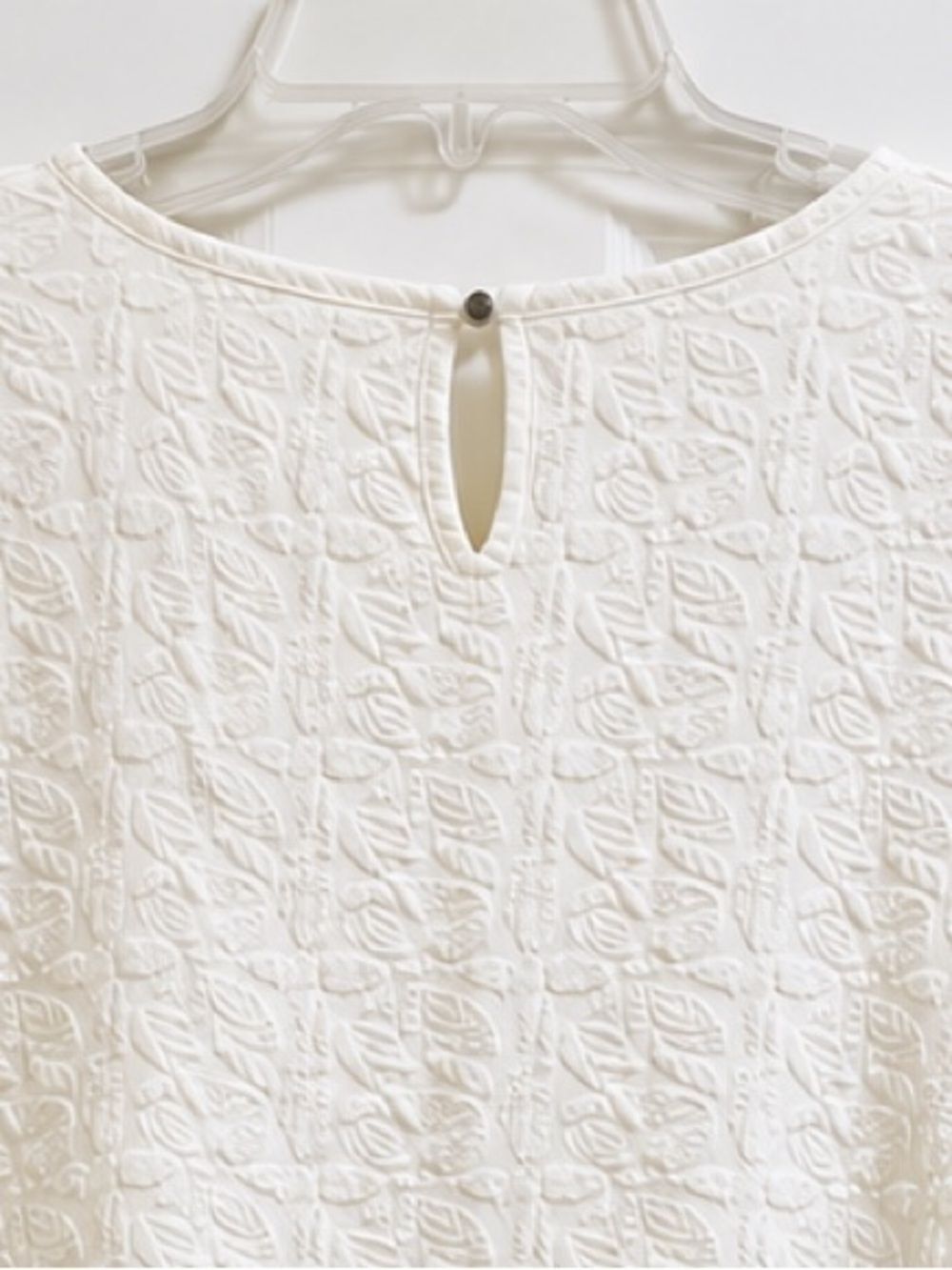 Matti Mamane Textured White Dress with Pockets Stretch.  Size XL - Picture 5 of 8